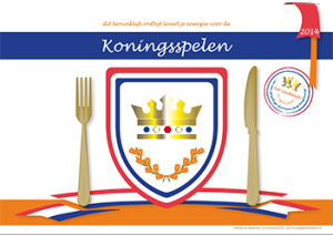 placemat Koningsspelen pakket 2014