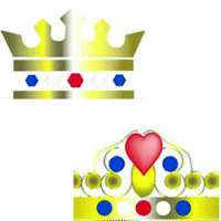 Gouden kronen Koning en Koningin