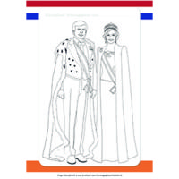 Kleurplaat Willem-Alexander en Maxima