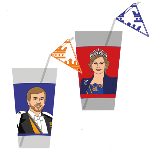 Bekerwikkels koninklijk paar