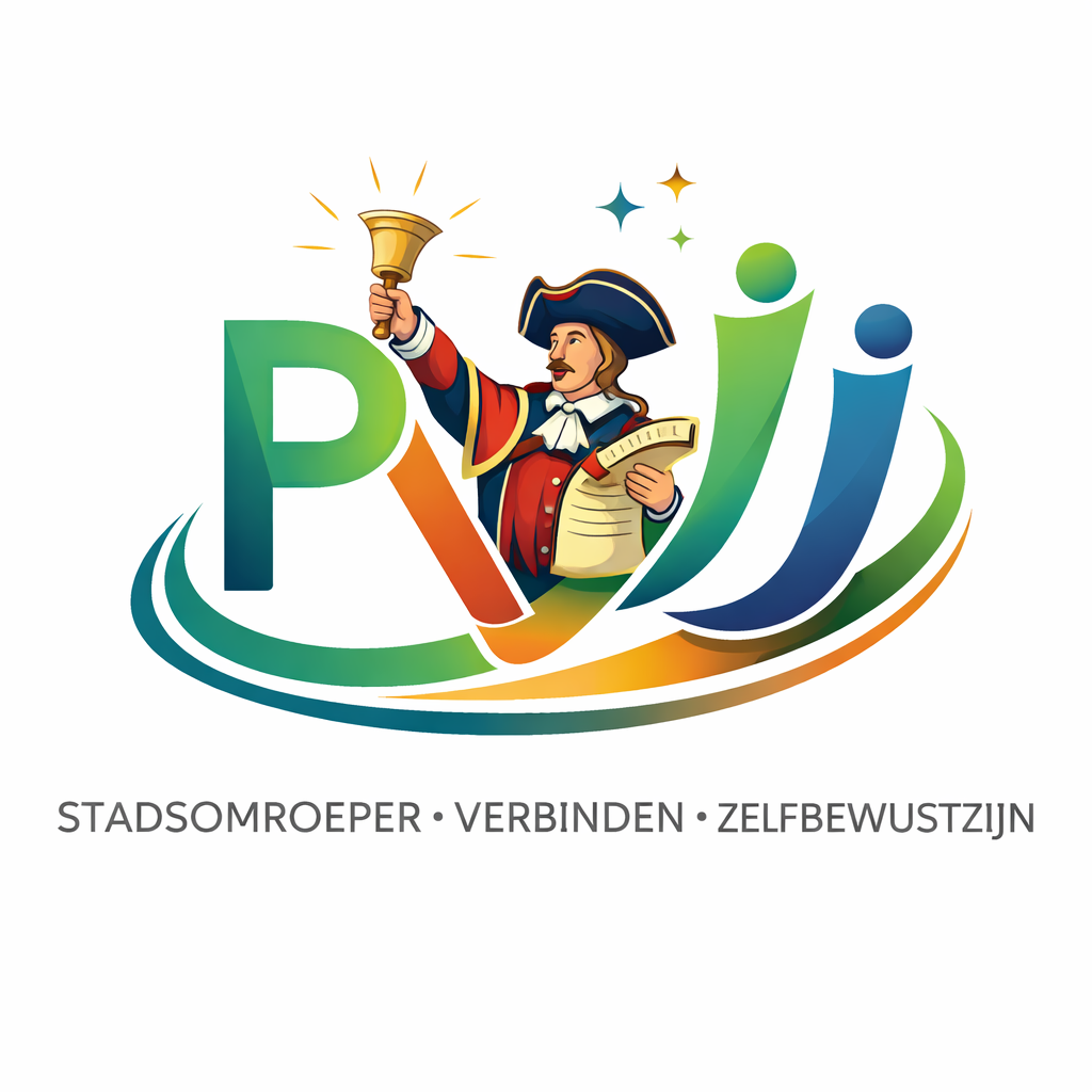Stadsomroeper en zelfbewustzijn logo